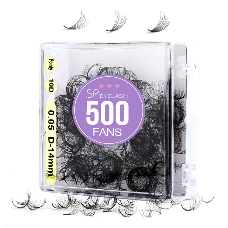 10 डी 500 फैन लैशेस